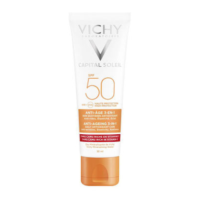VICHY IDEAL SOLEIL ANTI-AGEING ΔΡΑΣΗ 3 ΣΕ 1 SPF50+ 50ml